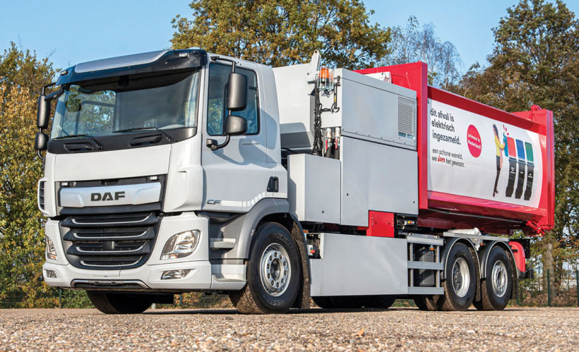 Τώρα και 3άξονο ηλεκτρικό DAF CF