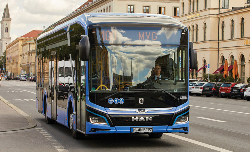 Το ηλεκτρικό MAN Lion’s City E στους δρόμους του Μονάχου.